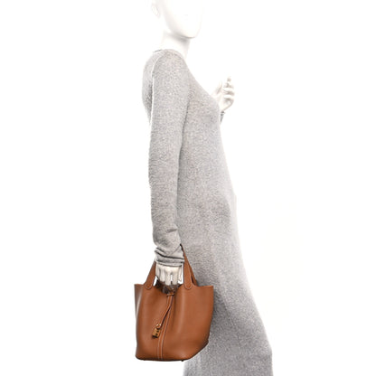 Hermes Taurillon Clemence Picotin Lock 22 MM  Gold 2 of 13