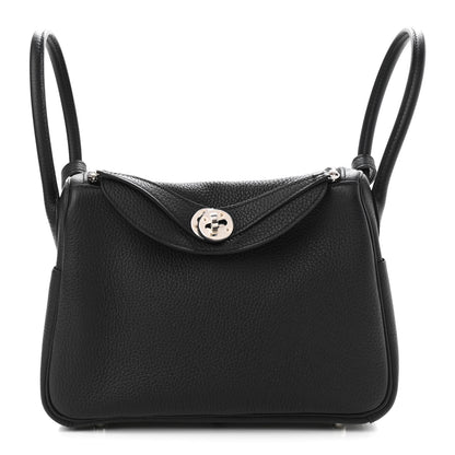 Hermes Taurillon Clemence Lindy 26 Black 1 of 10