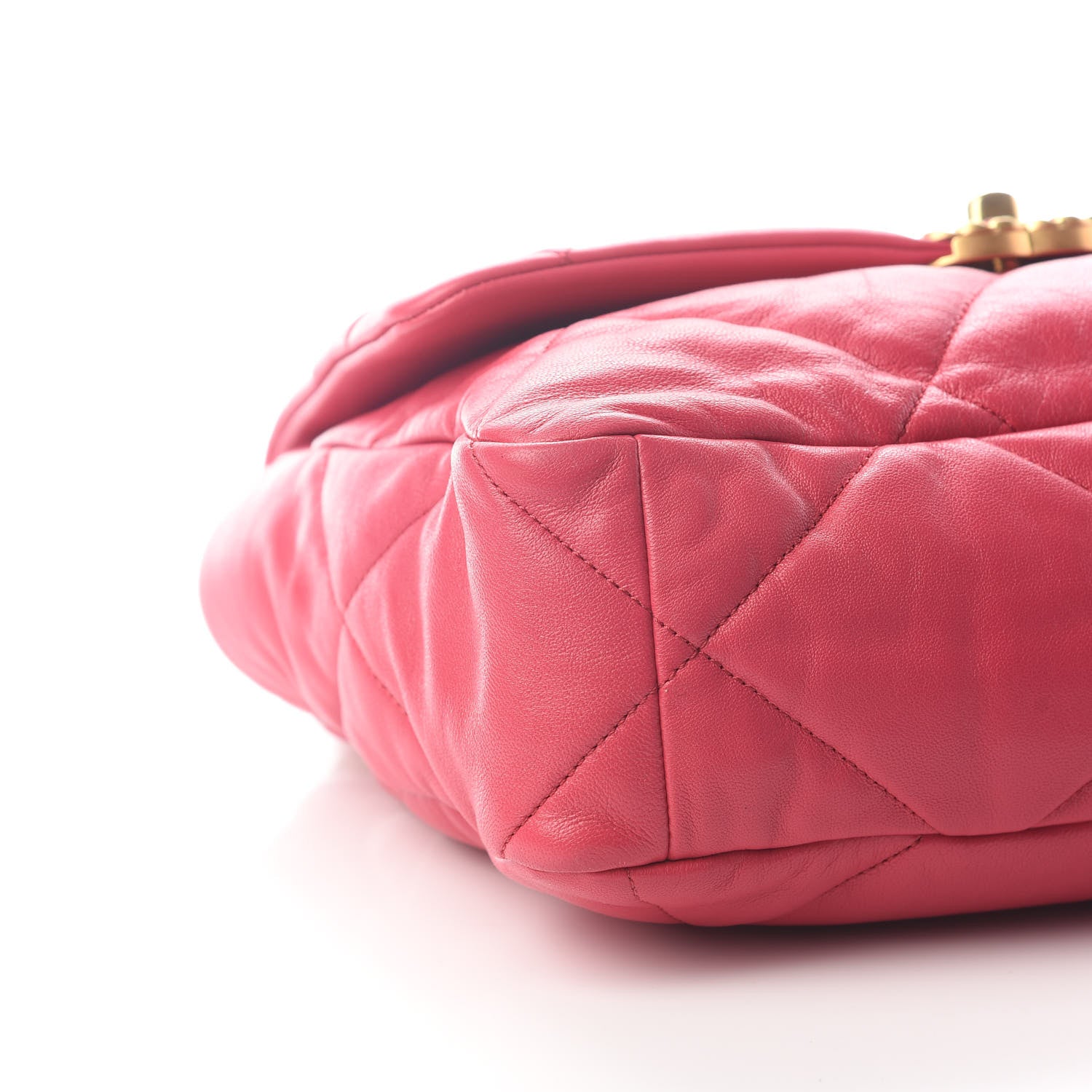 Chanel Goatskin Quilted Large Chanel 19 Flap Dark Pink 7 of 8