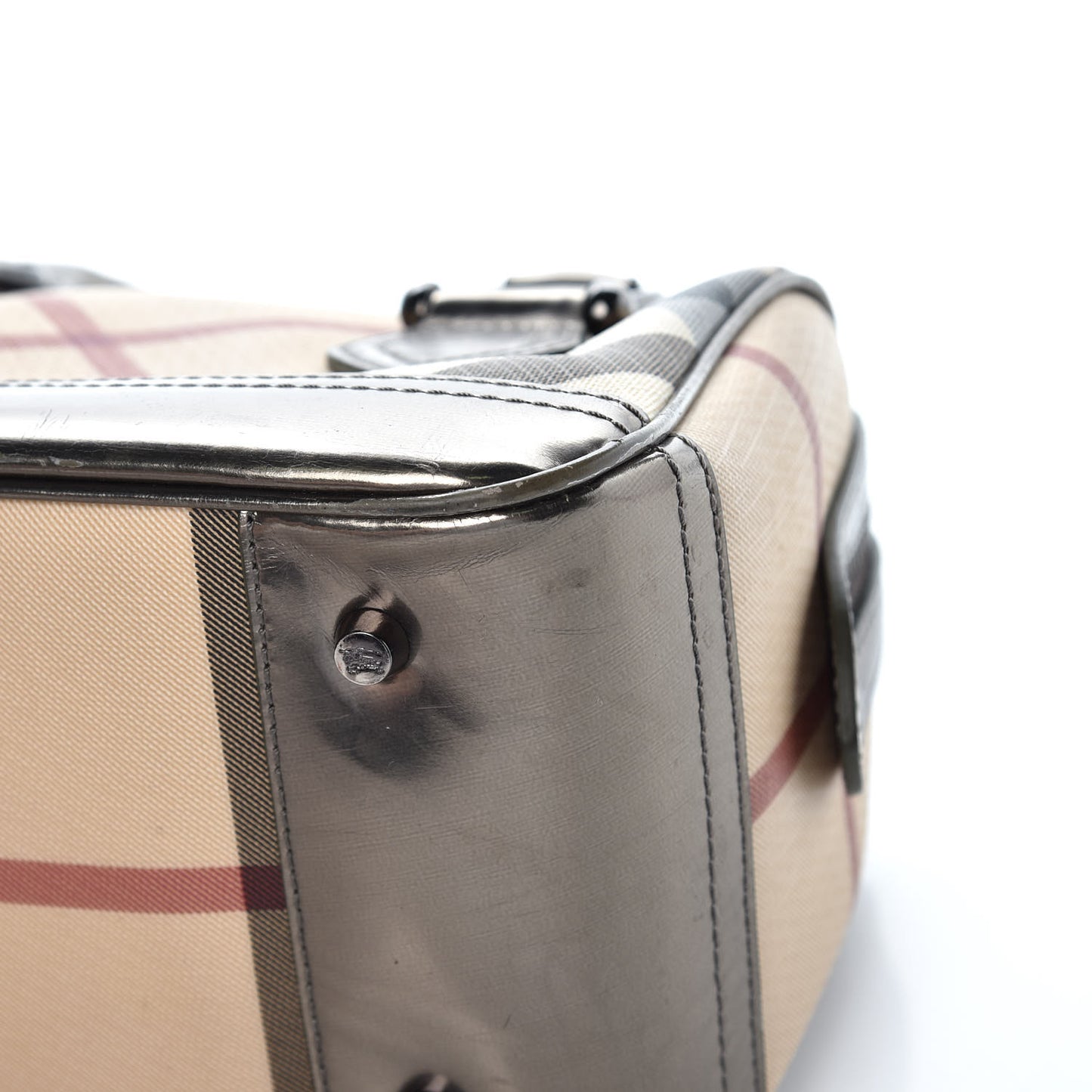 Supernova Check Patent Bowling Bag Pewter