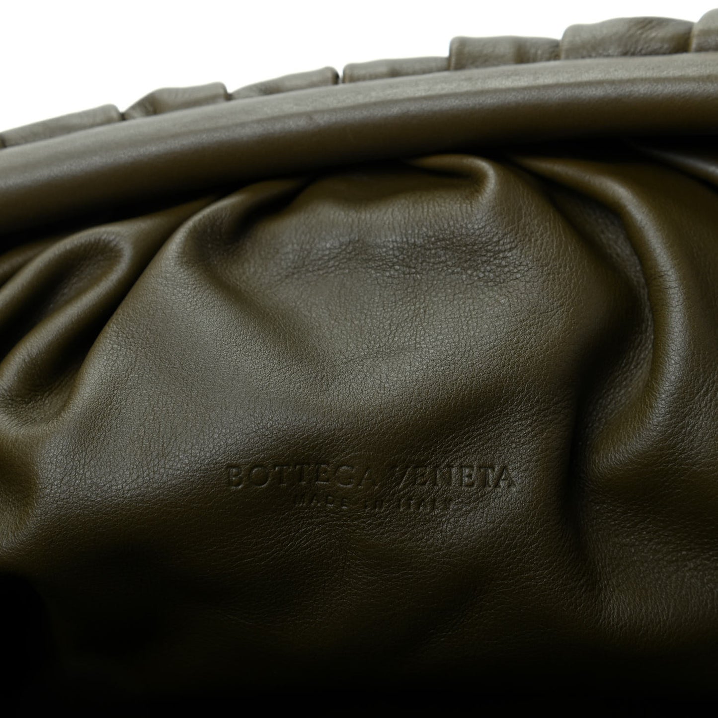 Smooth Butter Calf The Pouch Oversized Clutch Kaki Fondent
