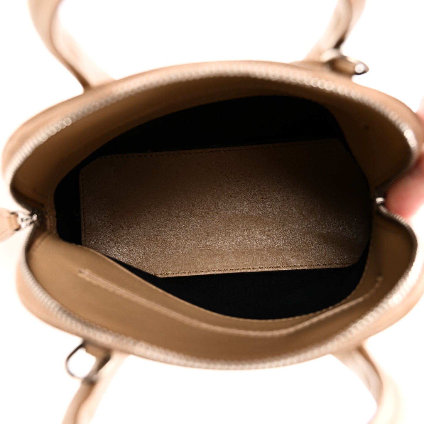 Calfskin Happy Sad XXS Ville Top Handle Bag Light Brown