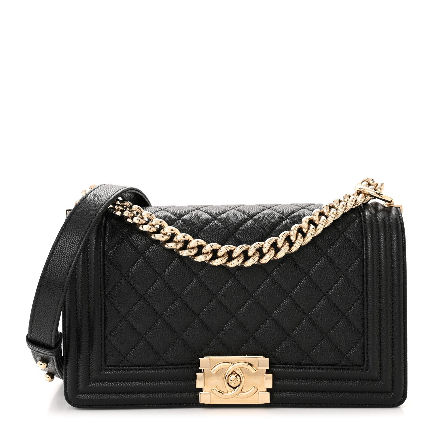 Chanel Caviar Quilted Medium Boy Flap Black 1 of 11