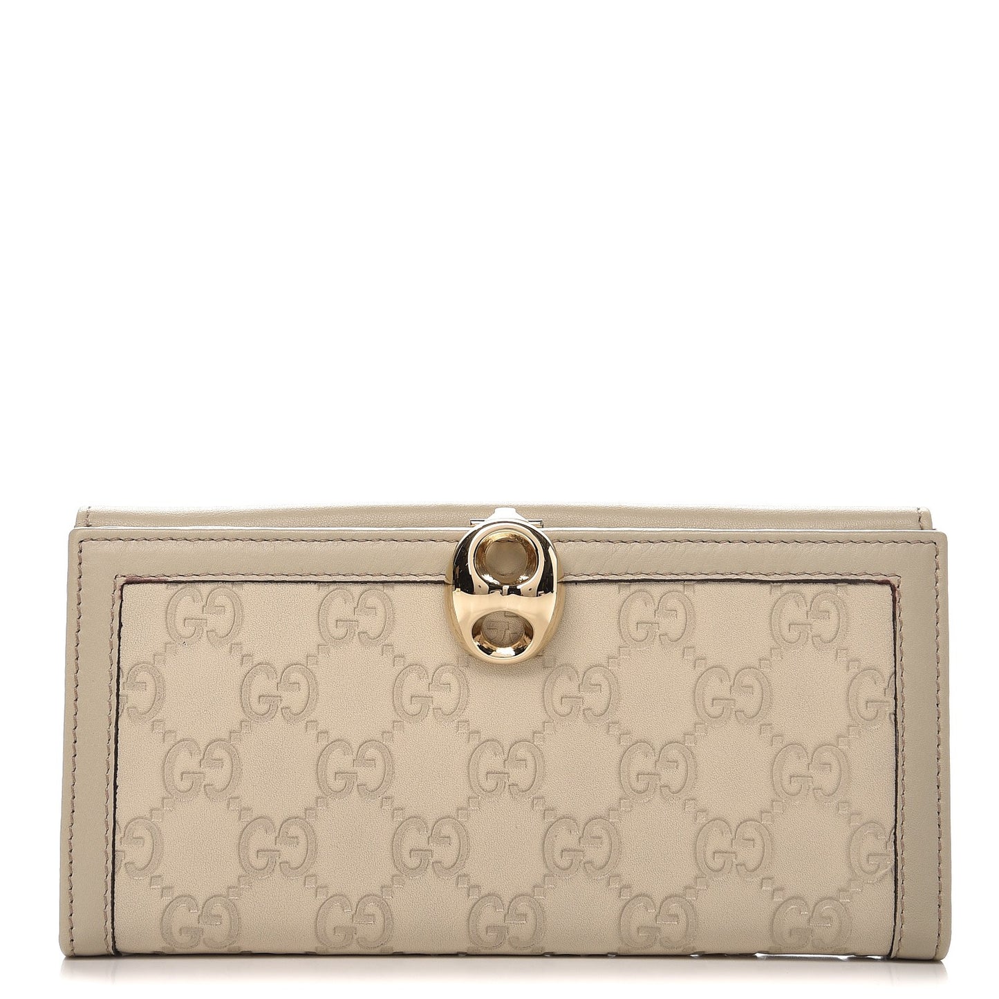 Guccissima Wave Continental Wallet Off White