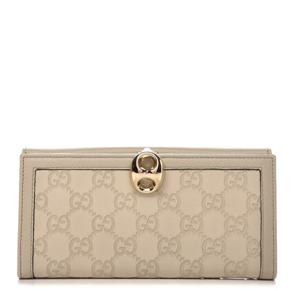 Gucci Guccissima Wave Continental Wallet Off White 1 of 8