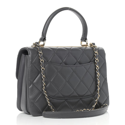 Chanel Lambskin Quilted Small Trendy CC Dual Handle Flap Bag Grey 3 of 9
