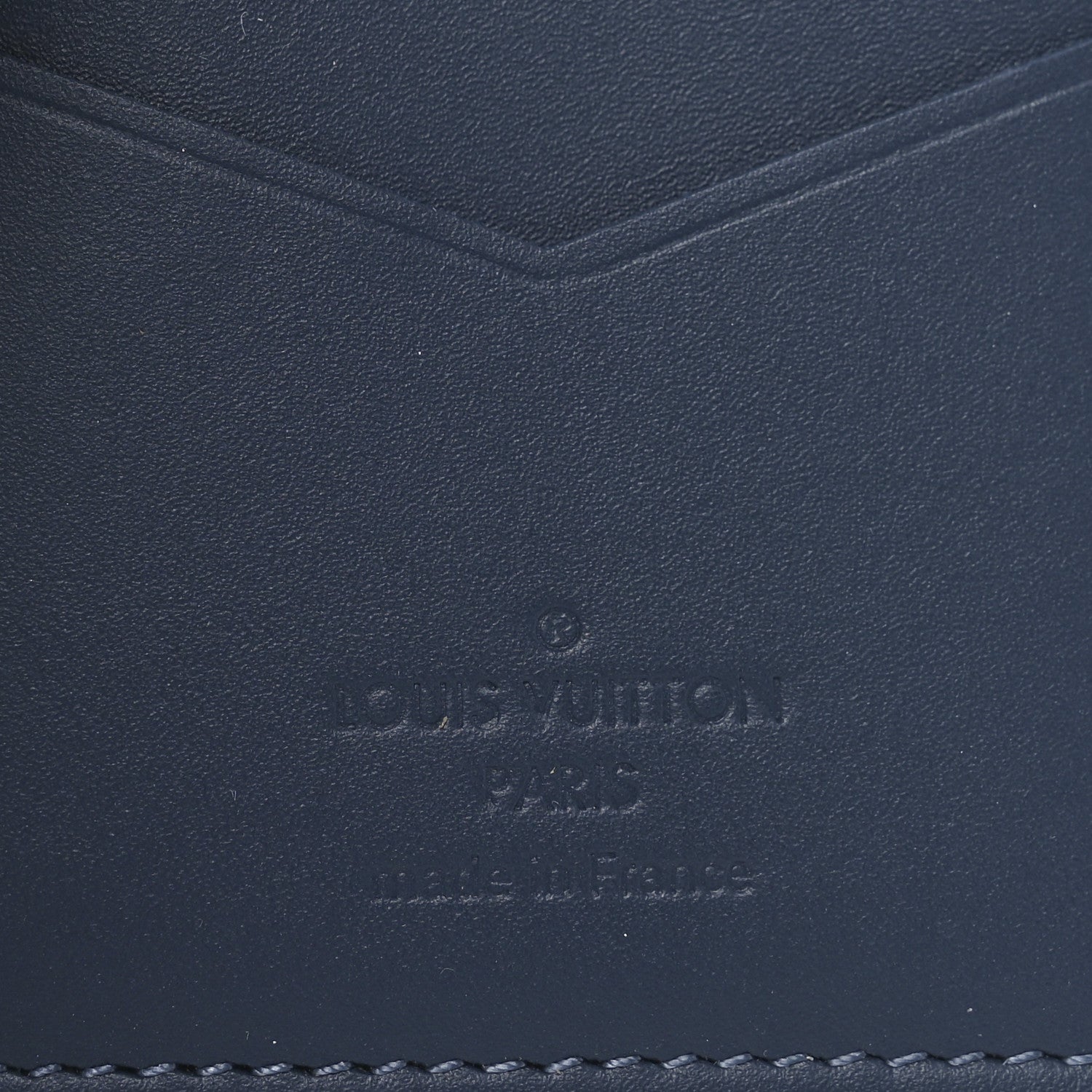 Louis Vuitton Calfskin Monogram Shadow Pocket Organizer Navy Blue White 6 of 6