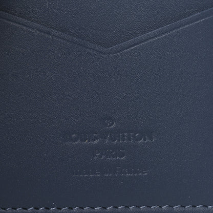 Louis Vuitton Calfskin Monogram Shadow Pocket Organizer Navy Blue White 6 of 6