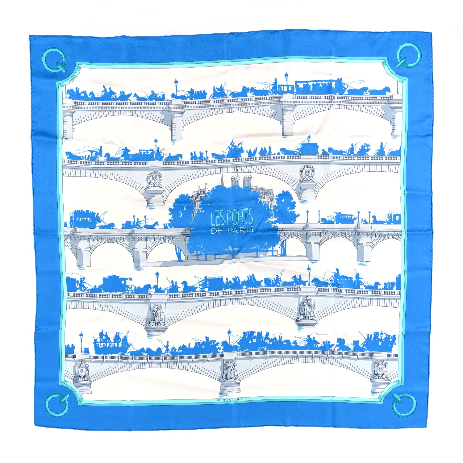 Hermes Silk Les Ponts De Paris Scarf 90 1 of 5