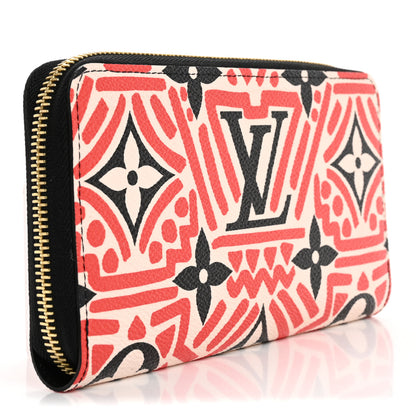 Louis Vuitton Monogram Giant Crafty Zippy Wallet Creme Rouge Black 3 of 7