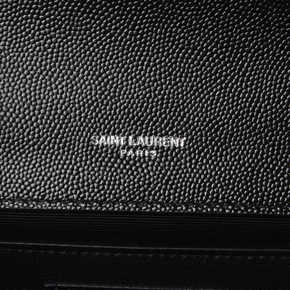 Saint Laurent Grain De Poudre Medium Classic Monogram Kate Satchel Black 7 of 7