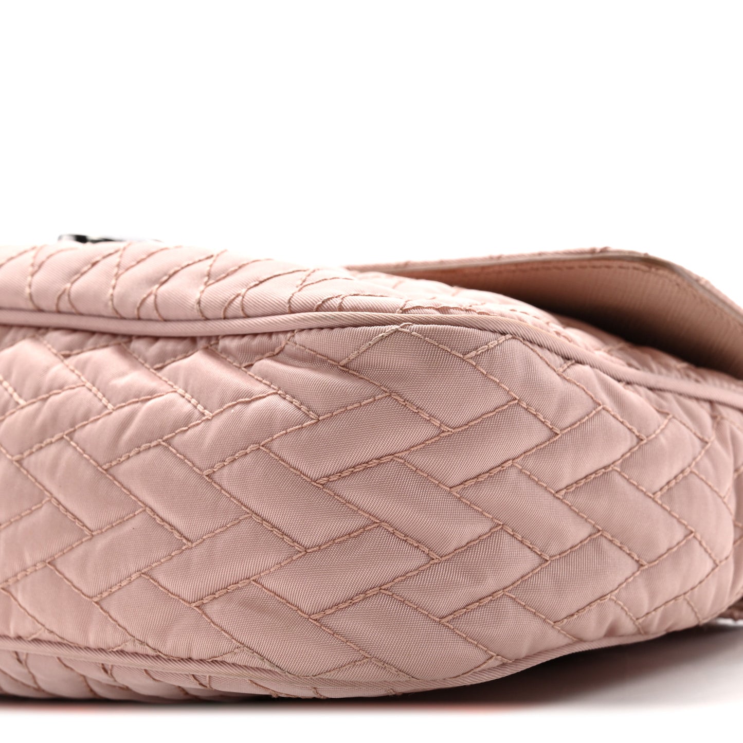 Nylon Tessuto Impunture Quilted Flap Opale