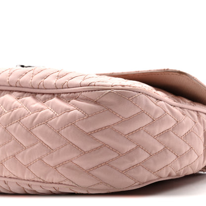 Prada Nylon Tessuto Impunture Quilted Flap Opale 9 of 9