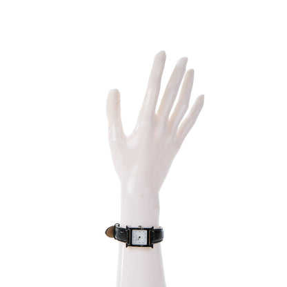 Hermes Stainless Steel Alligator 21mm Heure H Hour Quartz Watch Noir 5 of 12