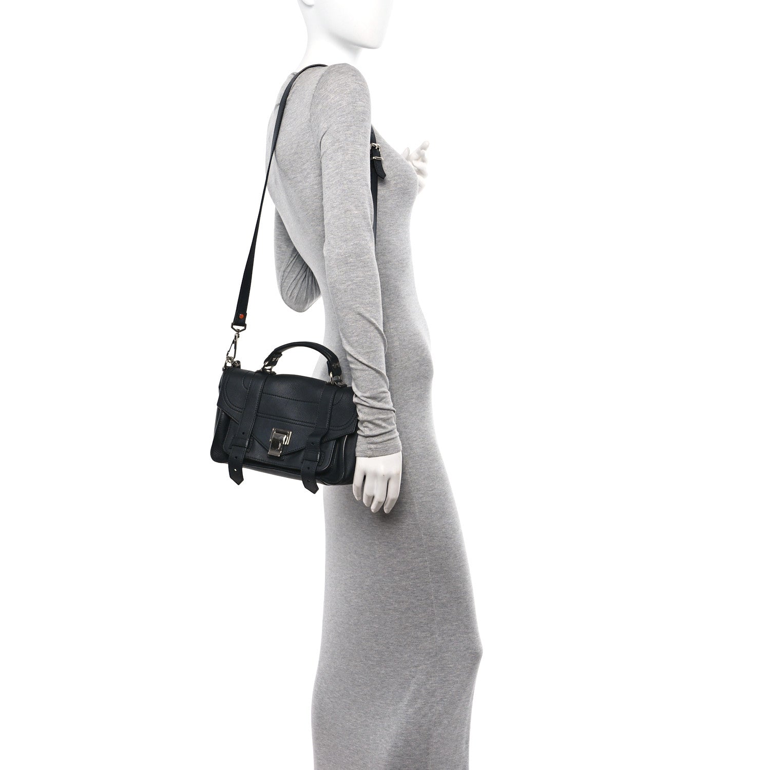 Proenza Schouler Lambskin Tiny PS1 Satchel Black 2 of 13