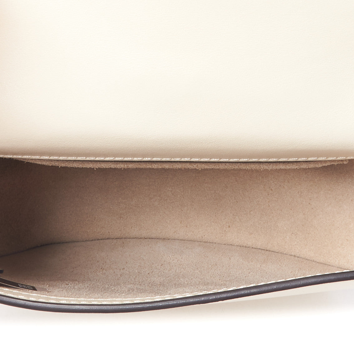 Chloe Calfskin Suede Small Nile Bracelet Bag Off White 7 of 9