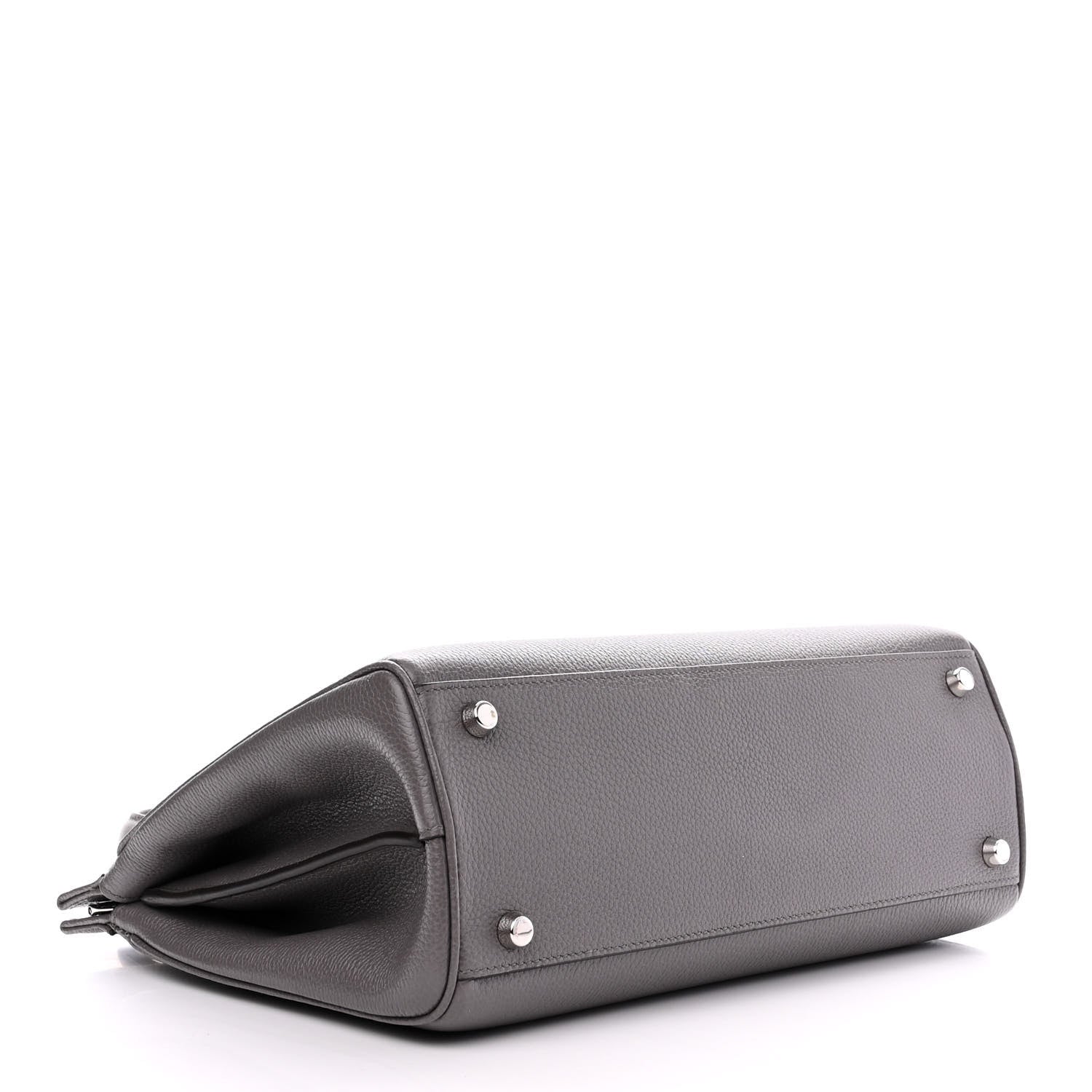 Gucci Grainy Calfskin Small Zumi Top Handle Bag Dusty Grey 4 of 16