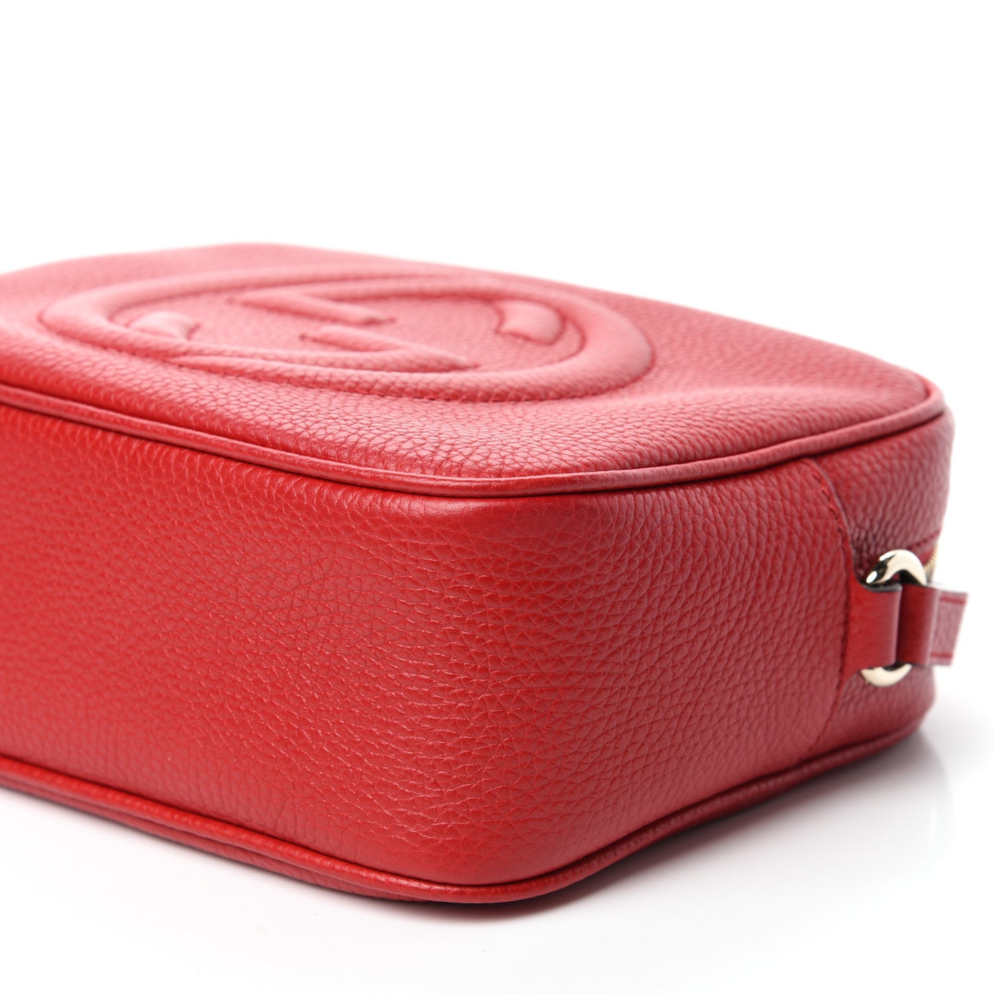 Pebbled Calfskin Small Soho Disco Bag Tabasco Red