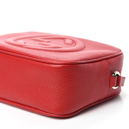 Gucci Pebbled Calfskin Small Soho Disco Bag Tabasco Red 7 of 10