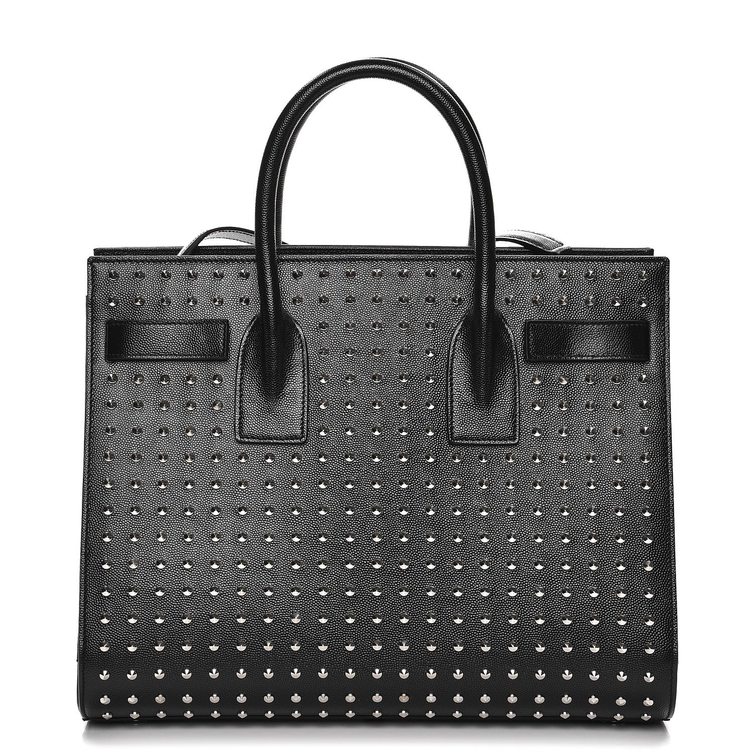 Saint Laurent Grain De Poudre Studded Small Sac De Jour Black 1 of 9