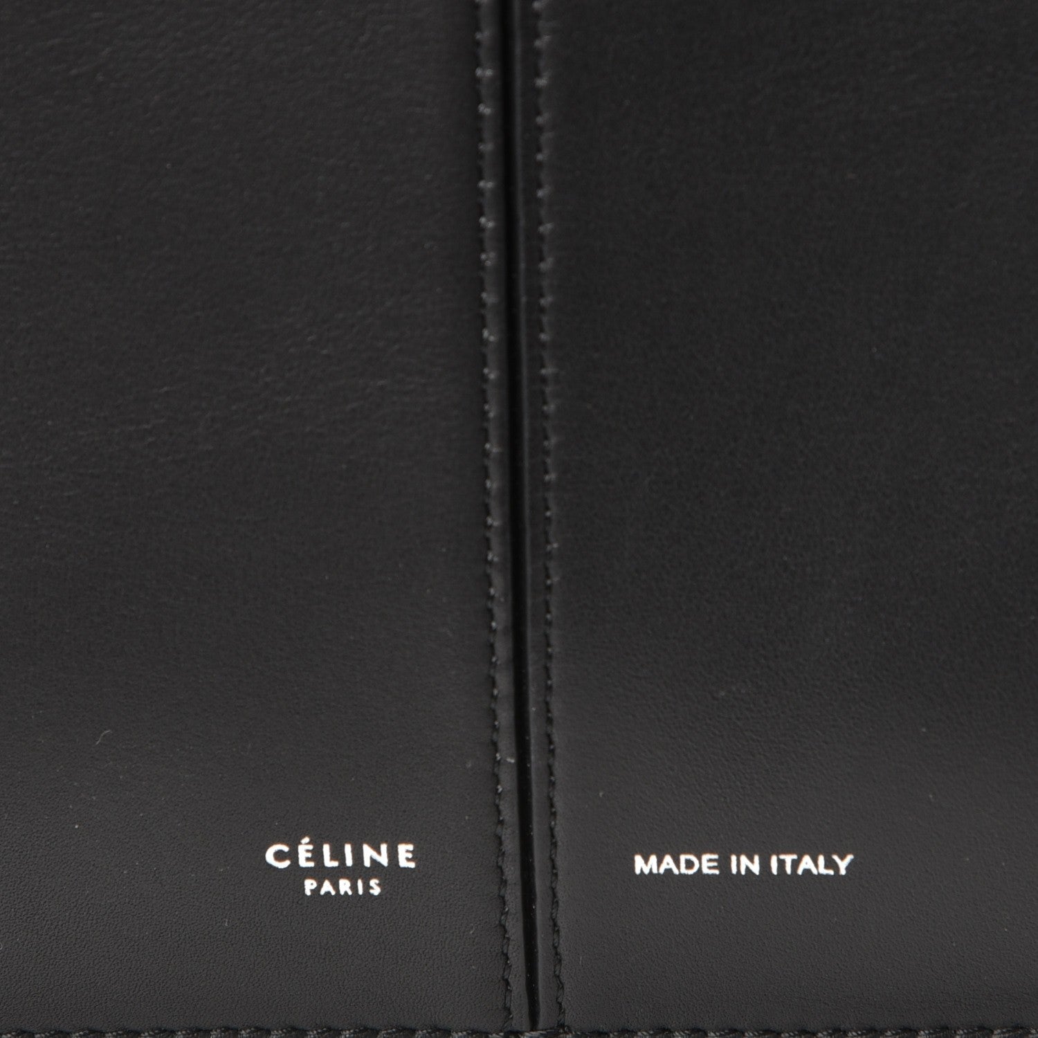 Celine Supple Natural Calfskin Medium Tri-Fold Bag Black 6 of 8