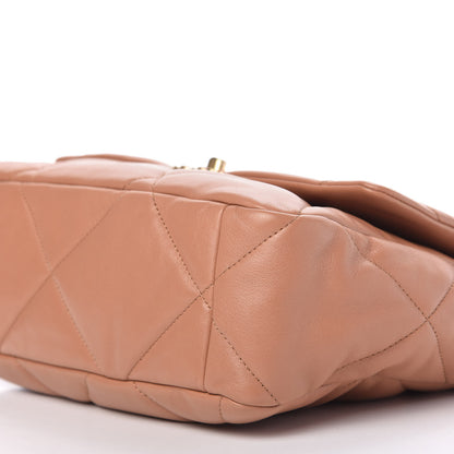Chanel Lambskin Quilted Large Chanel 19 Flap Brown 7 of 10