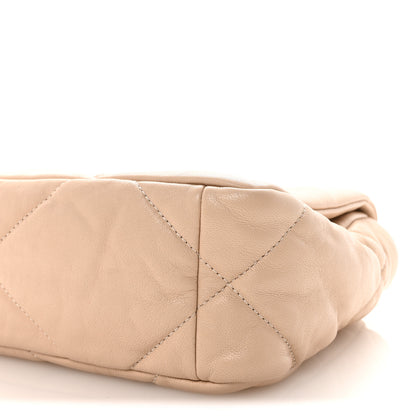 Chanel Lambskin Quilted Medium Chanel 19 Flap Beige 9 of 9