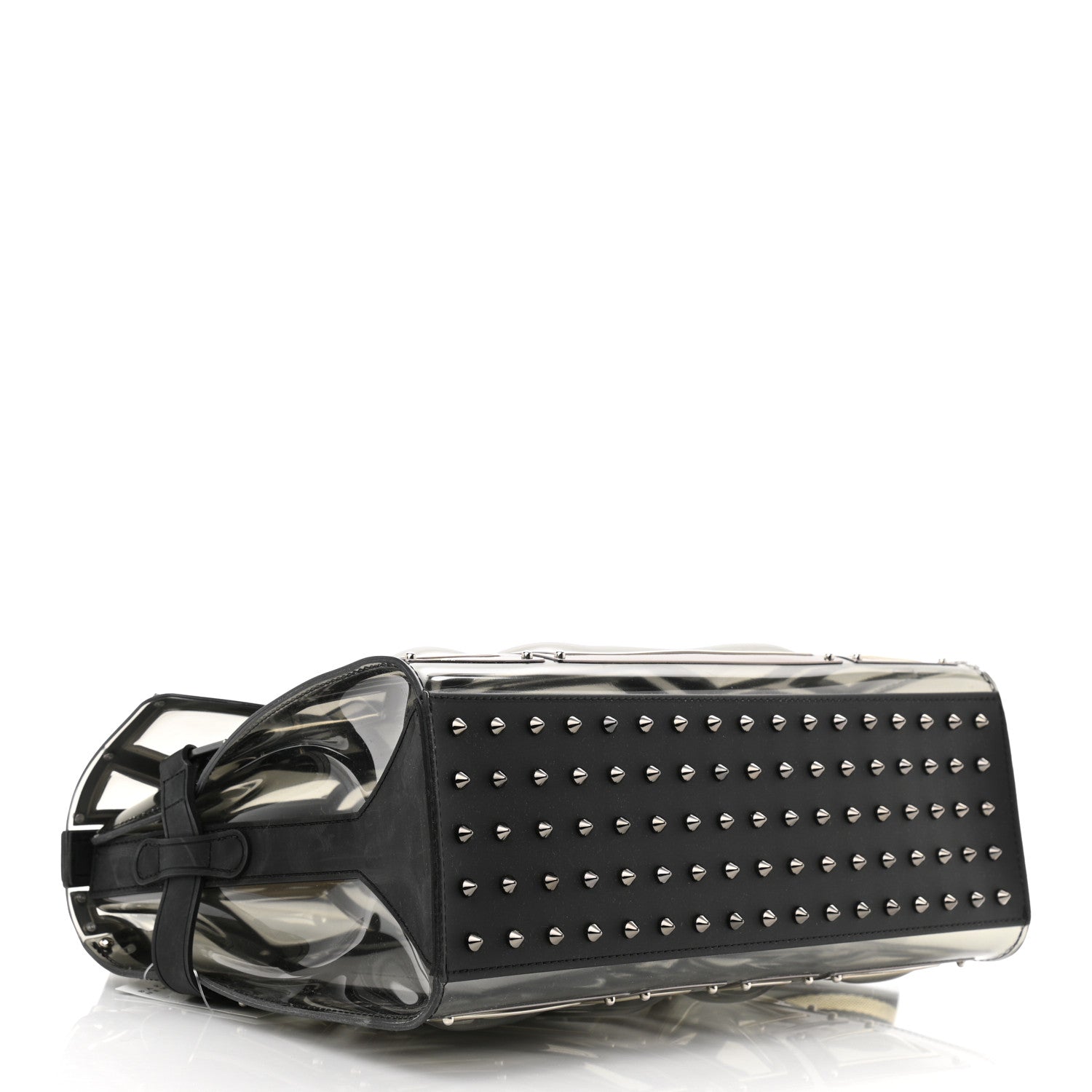 Delvaux Vinyl Gladiator Tempete Satchel Antique Silver Gold 4 of 10