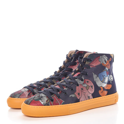 Gucci X DISNEY Jacquard Japanese Donald Duck Mens High Top Sneakers 6.5 Tide Multicolor 3 of 11