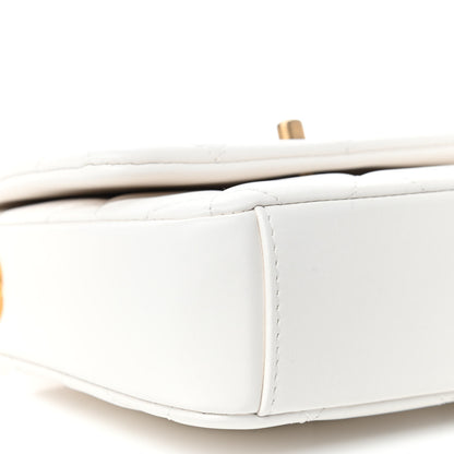 Chanel Lambskin Quilted Mini Side Note Flap White 7 of 8