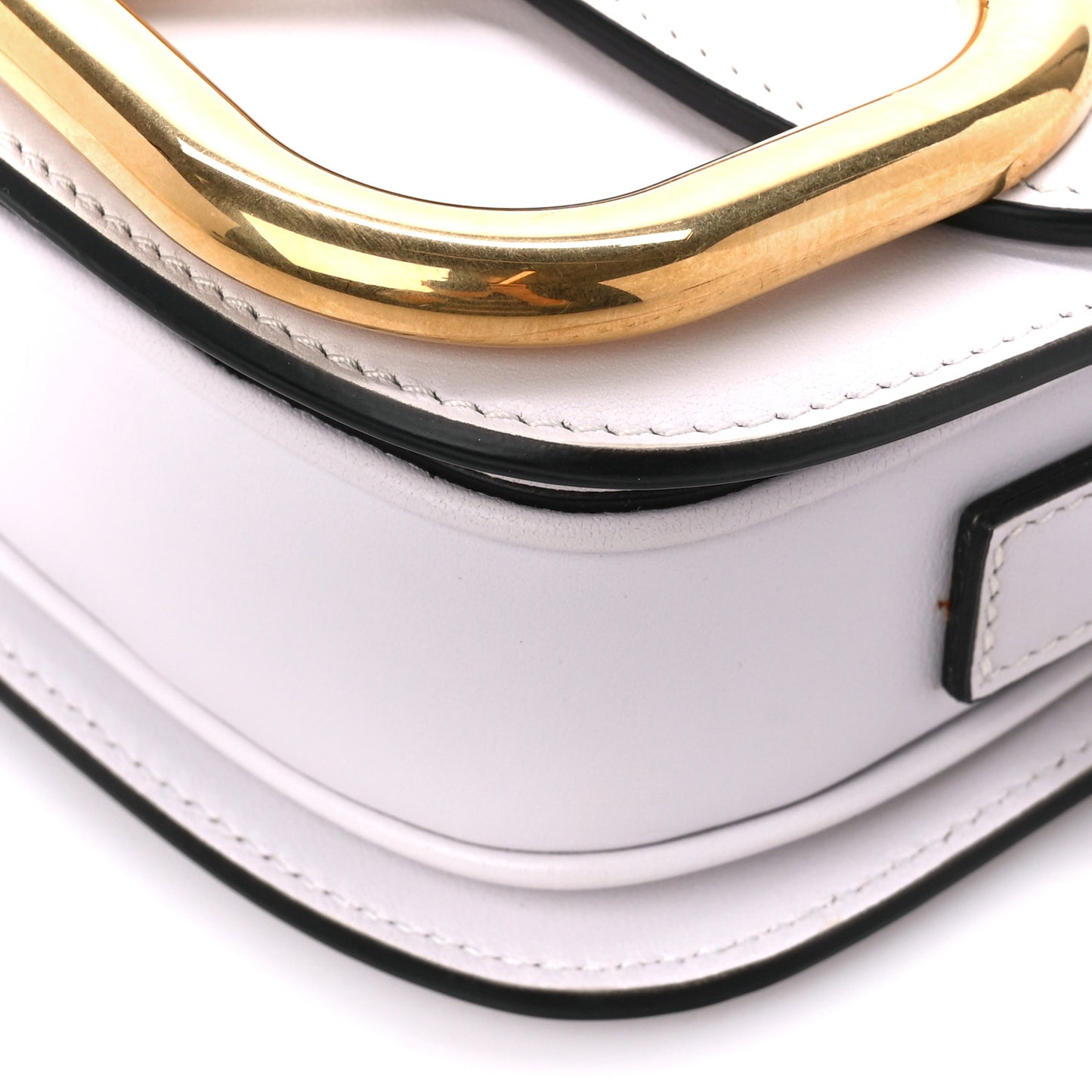 Calfskin Small Supervee Crossbody Bag Optic White