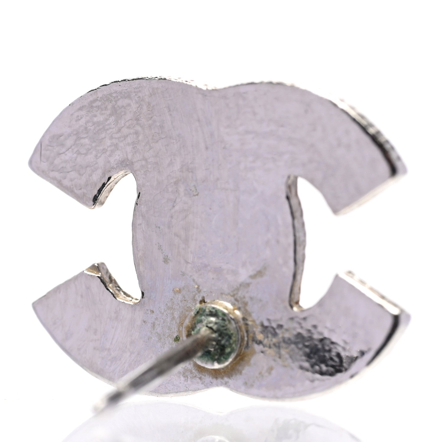 Chanel Crystal Mini CC Earrings Silver 3 of 4
