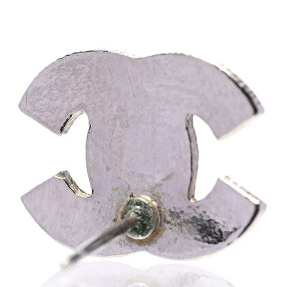 Chanel Crystal Mini CC Earrings Silver 3 of 4