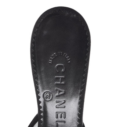 Chanel Lambskin Mesh Camellia Mules 38 Black 9 of 12
