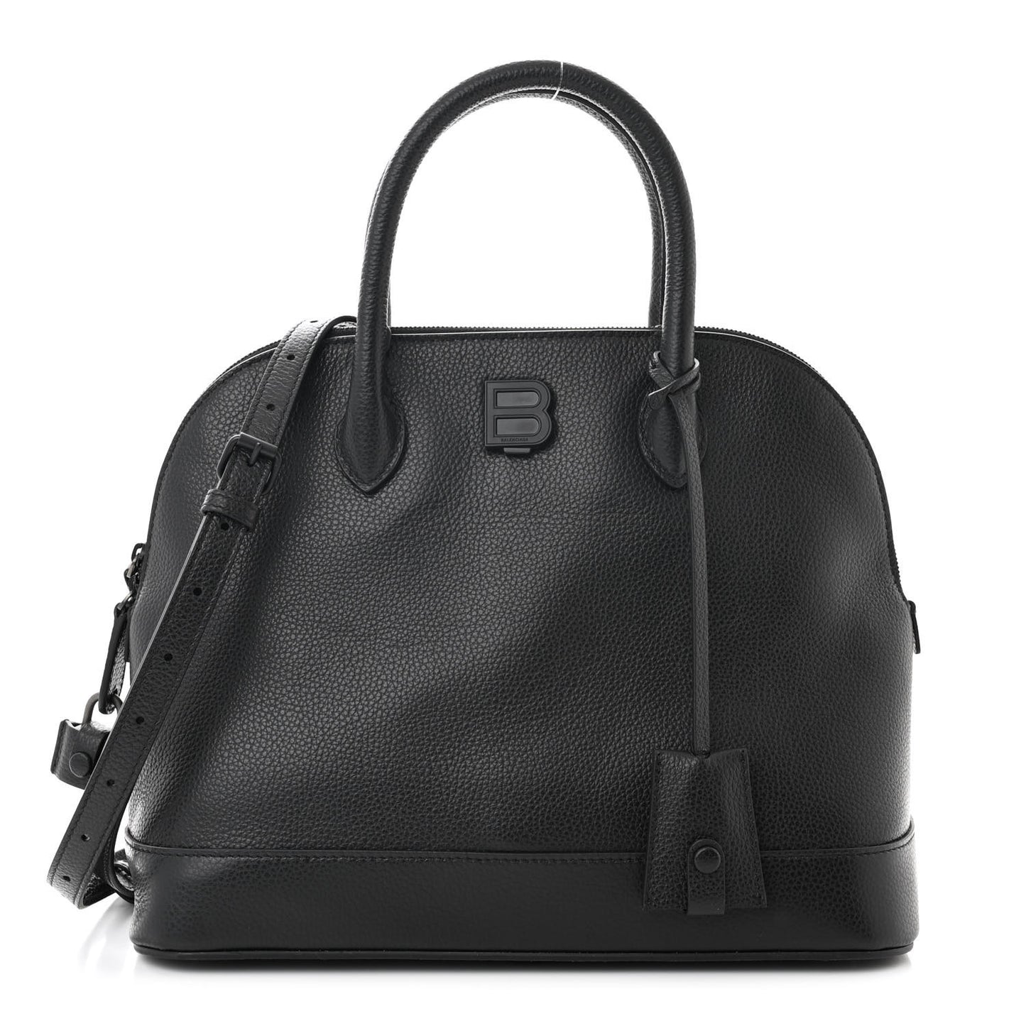 Calfskin LED Logo Projector Top Handle Bag Black
