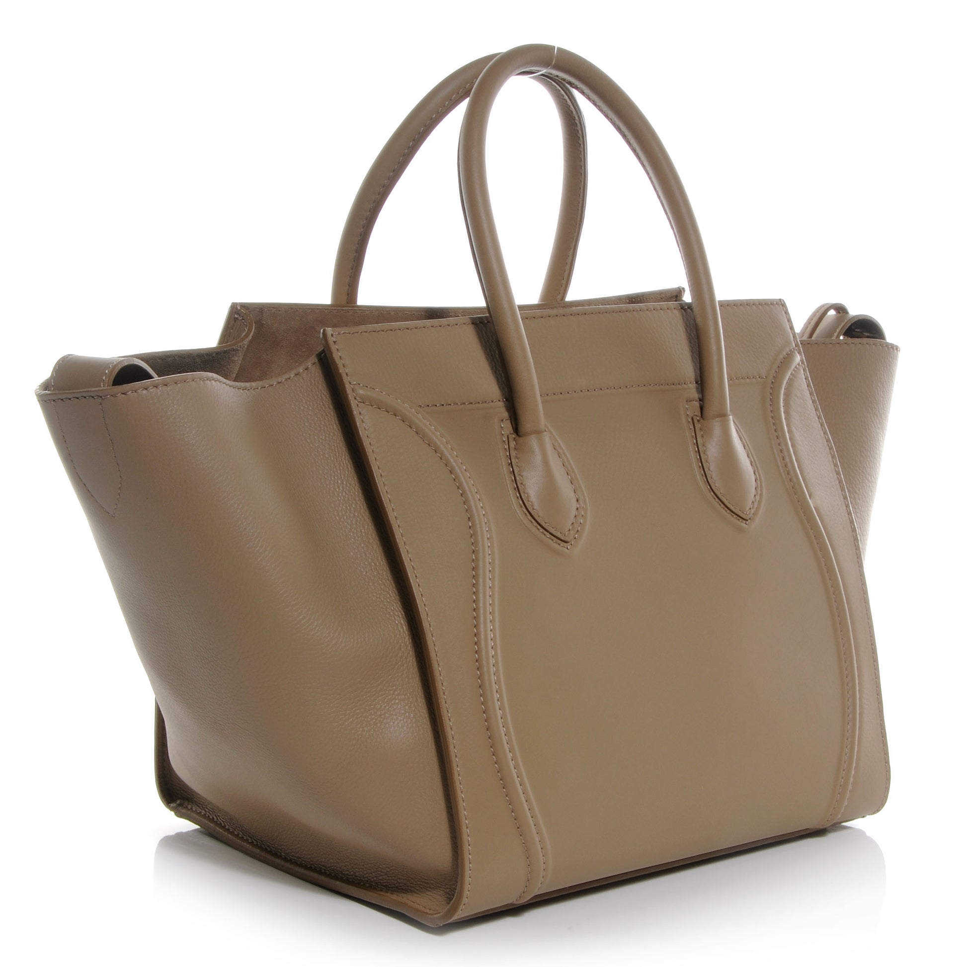 Celine Smooth Calfskin Medium Phantom Luggage Taupe 3 of 8