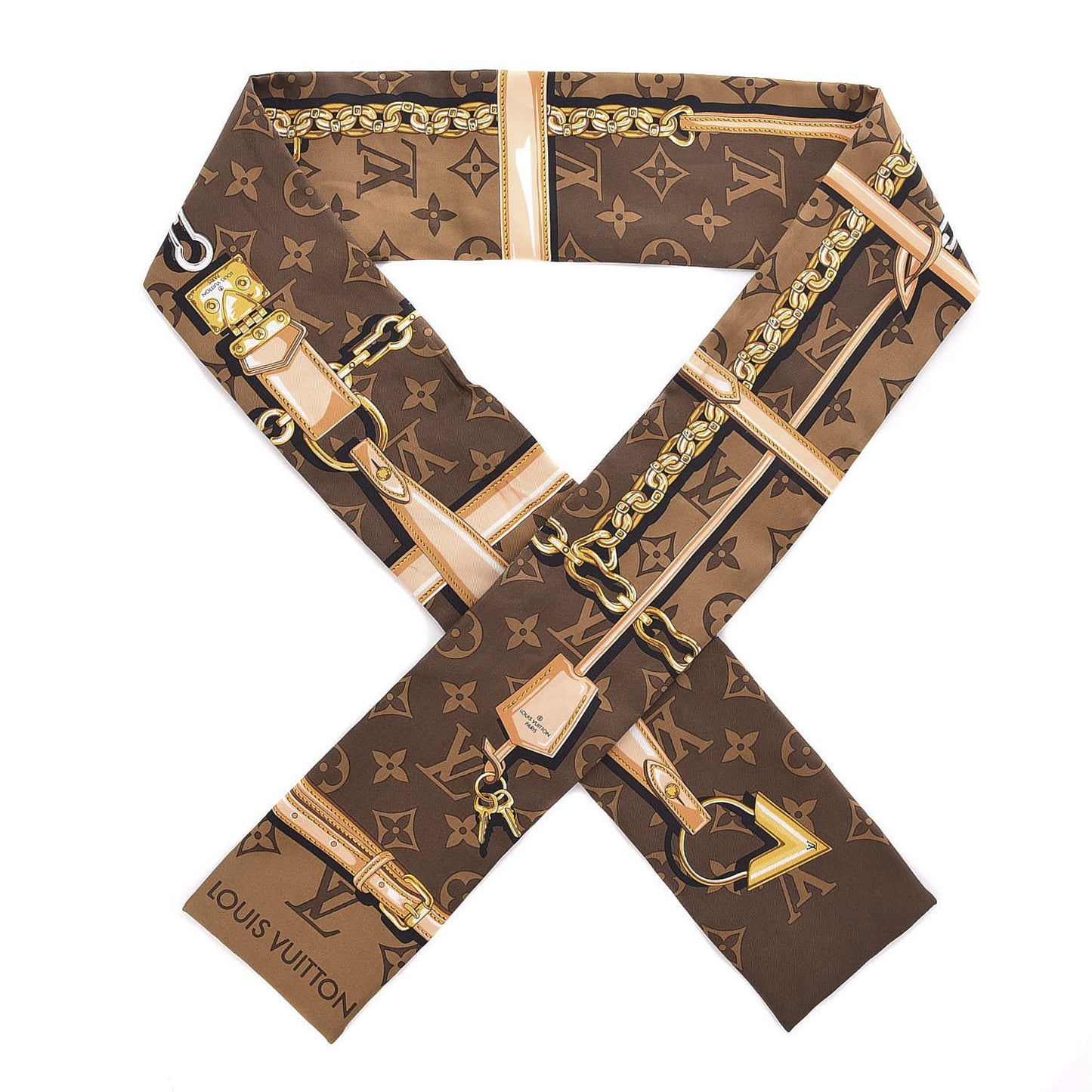 Silk Monogram Confidential Bandeau Brown