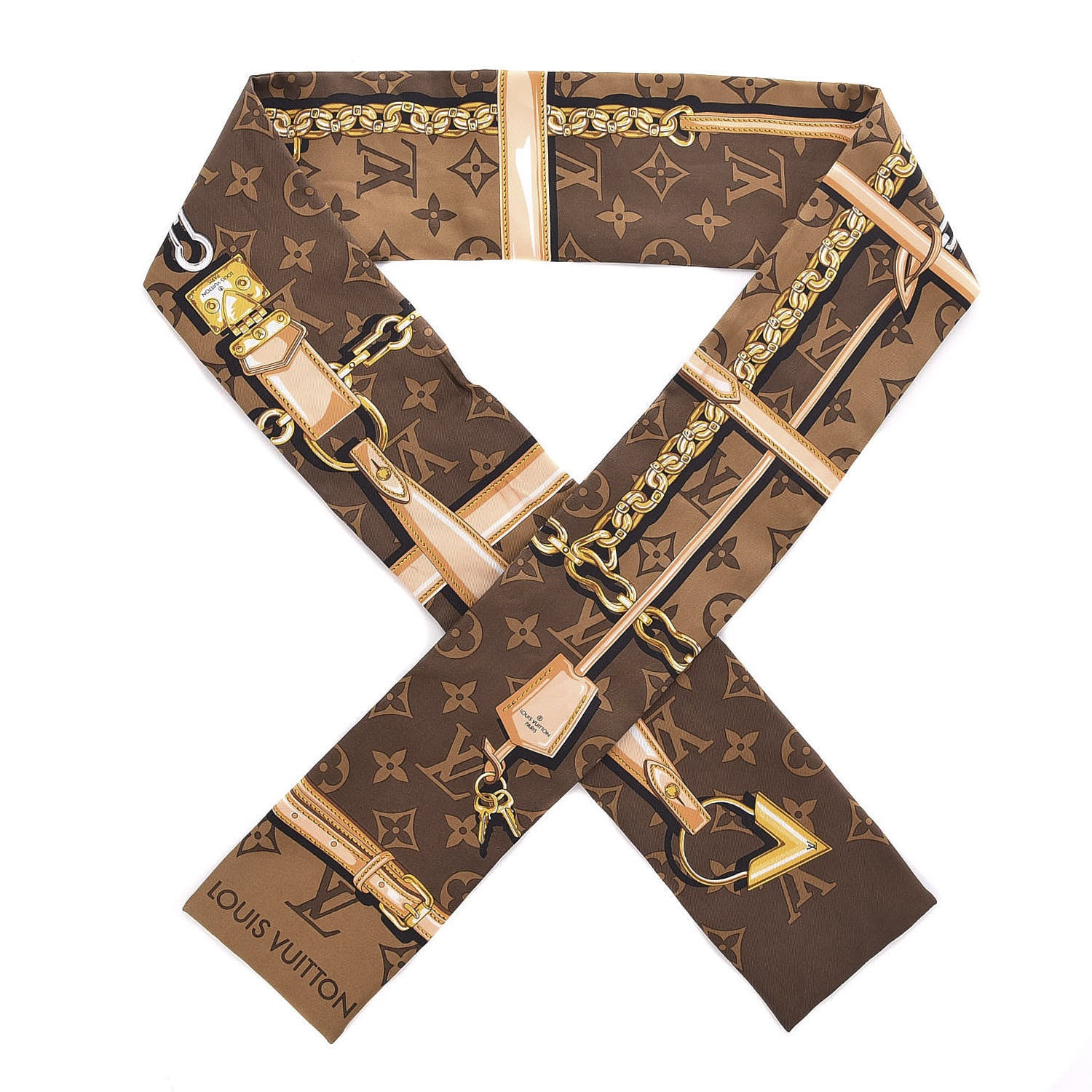 Louis Vuitton Silk Monogram Confidential Bandeau Brown 1 of 4