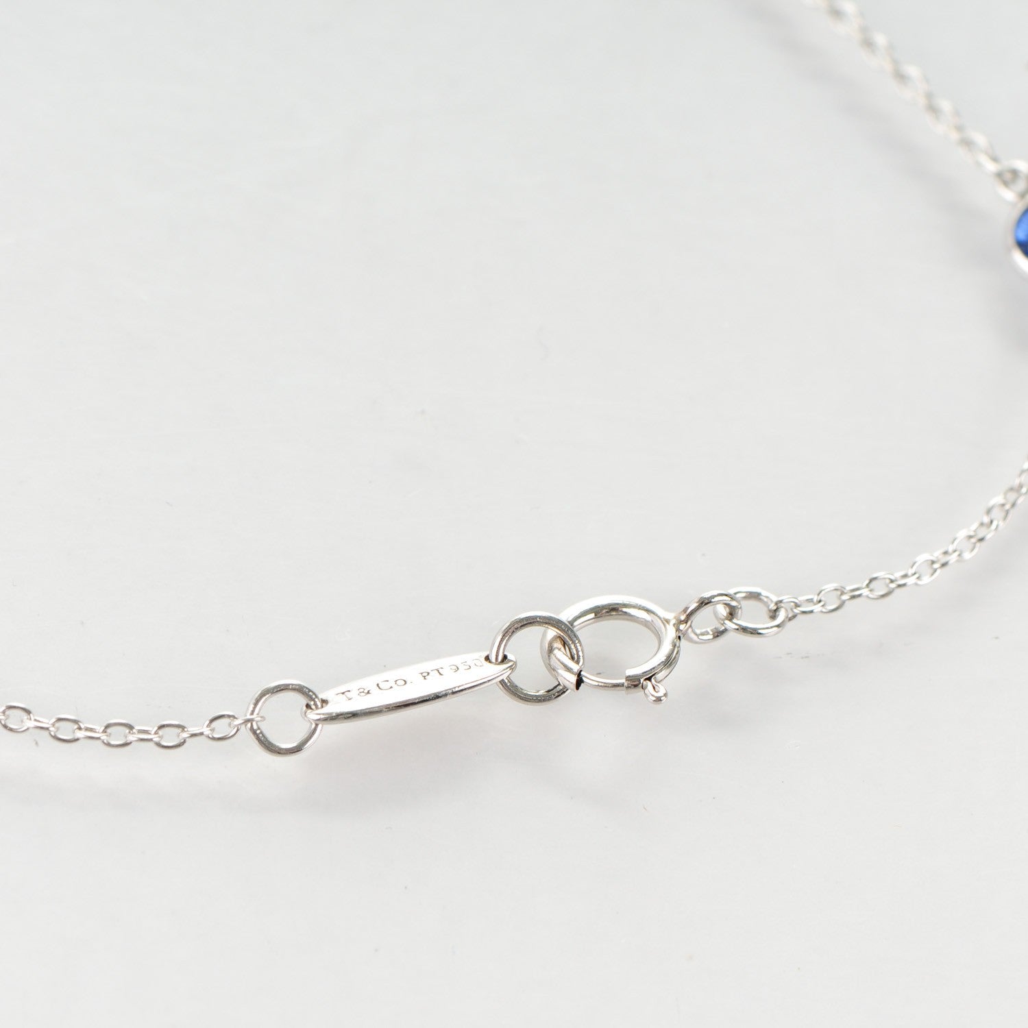 Tiffany Platinum Blue Sapphire Elsa Peretti Color By The Yard Bracelet 4 of 6