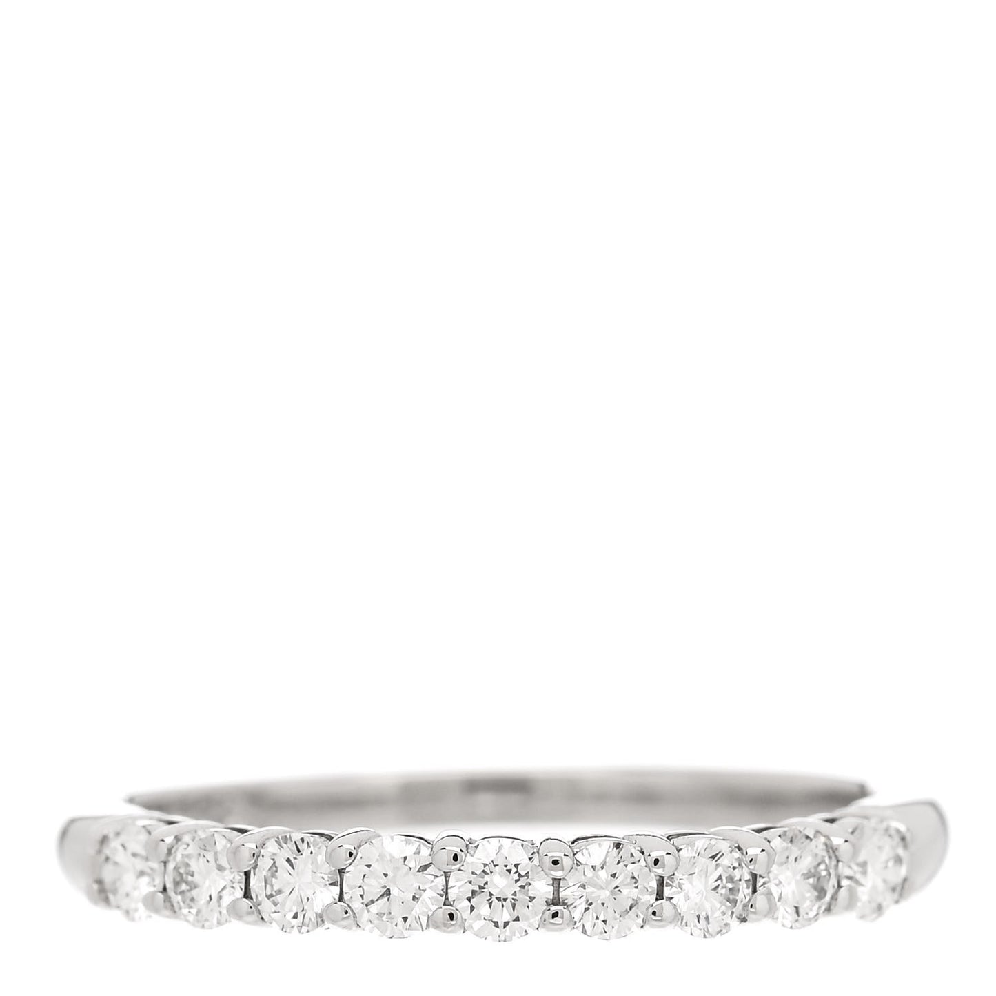 Platinum Diamond .27ct 2.2mm Half Circle Embrace Band Ring 49 5