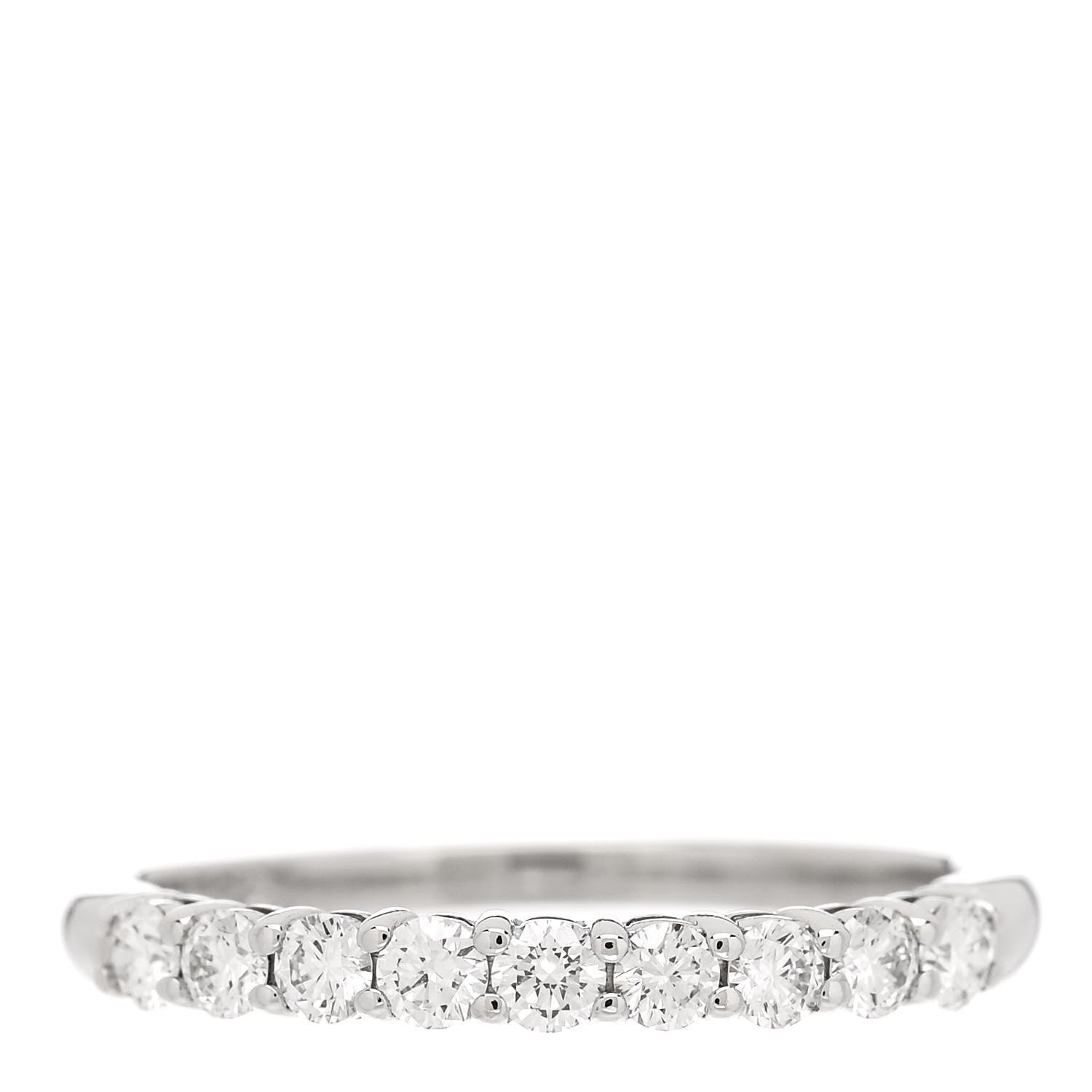 Tiffany Platinum Diamond .27ct 2.2mm Half Circle Embrace Band Ring 49 5 1 of 5
