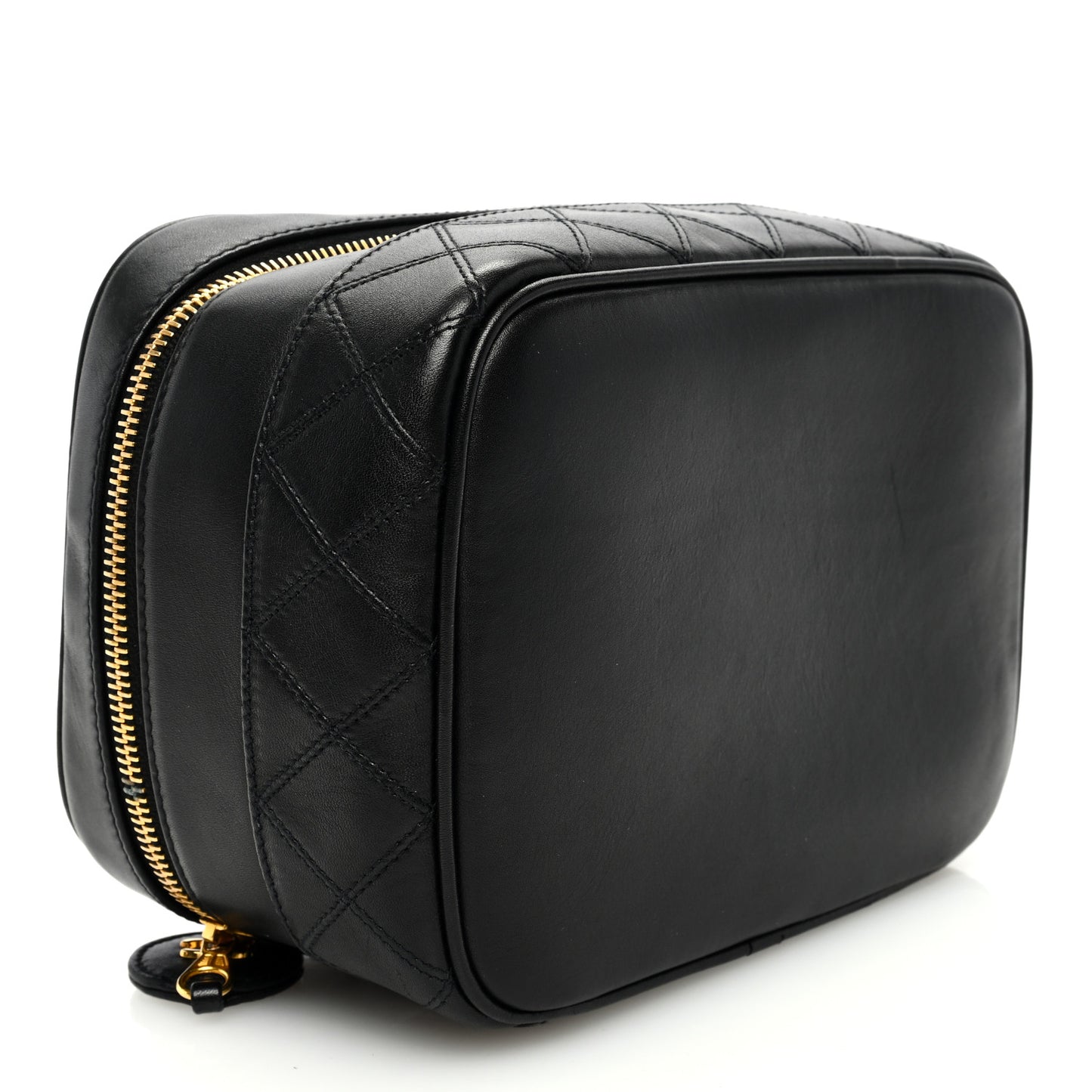 Lambskin Vanity Cosmetic Case Black
