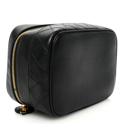Chanel Lambskin Vanity Cosmetic Case Black 4 of 8
