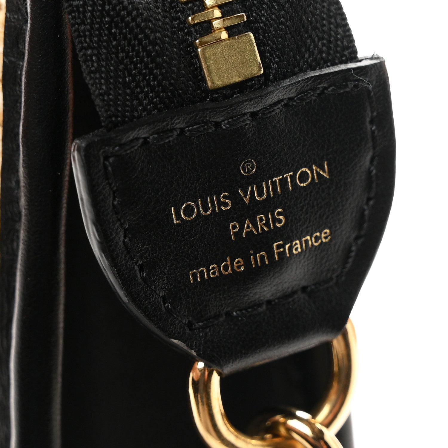 Louis Vuitton Raffia Calfskin Monogram Giant Pouch 6 of 10