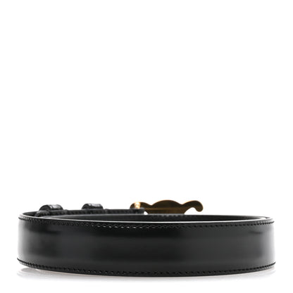 Celine Box Calfskin Medium 25mm Triomphe Belt 85 34 Black 2 of 6