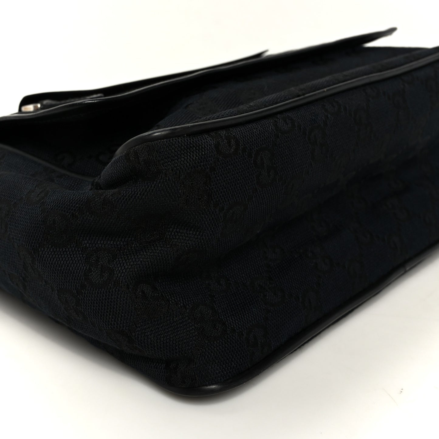 Monogram Flap Pocket Messenger Bag Black