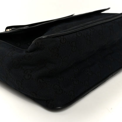 Gucci Monogram Flap Pocket Messenger Bag Black 8 of 9