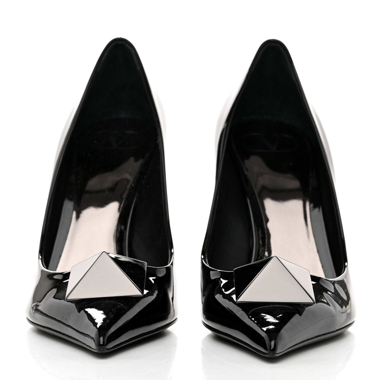 Valentino Garavani Patent Tonal One Stud 100mm Pumps 38 Black 2 of 8