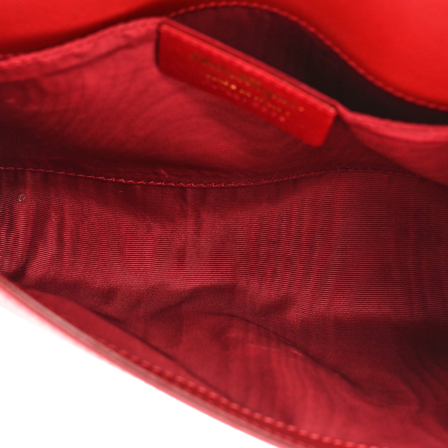 Hammered Calfskin Mini Miss Vara Bow Chain Bag Red