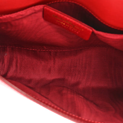 Salvatore Ferragamo Hammered Calfskin Mini Miss Vara Bow Chain Bag Red 4 of 7